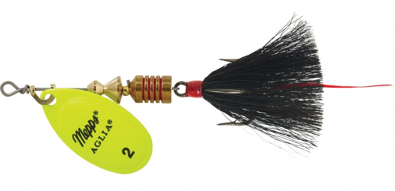 Mepps Aglia Dressed Spinner, Color: Chartreuse, Size: Size #2 (1/6oz)
