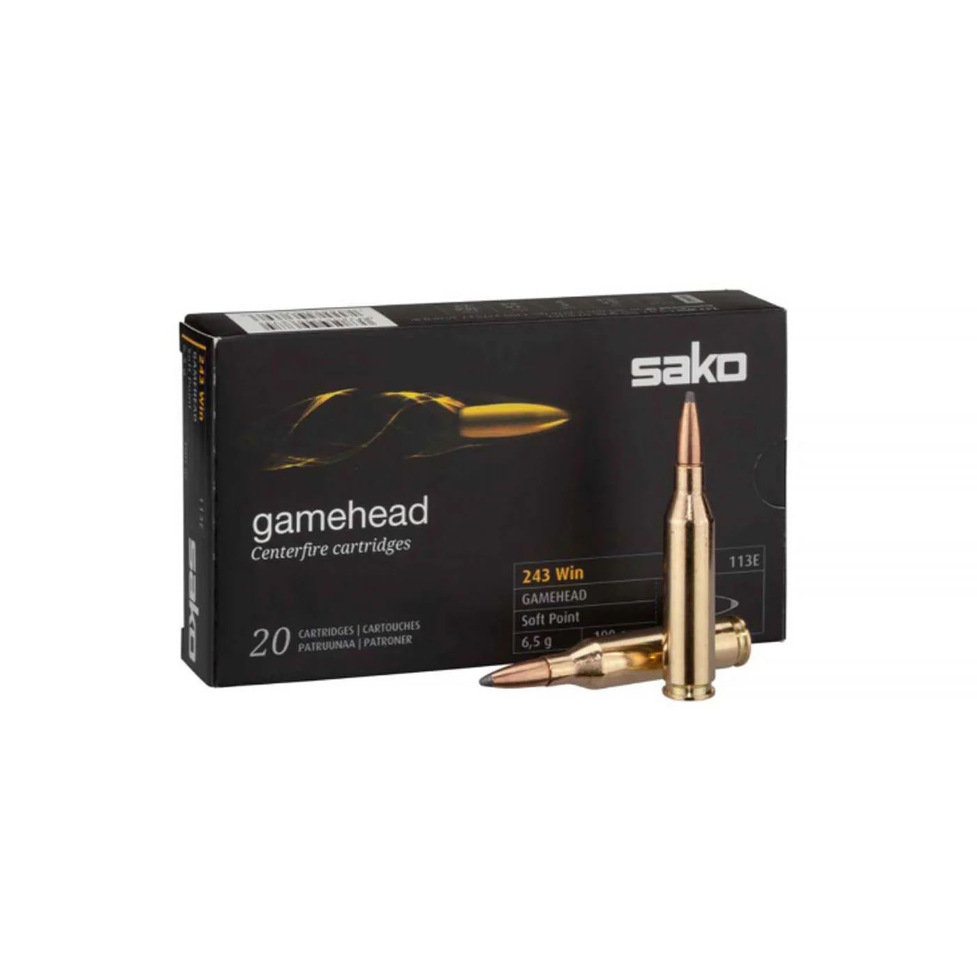 Sako Gamehead 243 Win. 100 Grain Soft Point (20 Rounds)