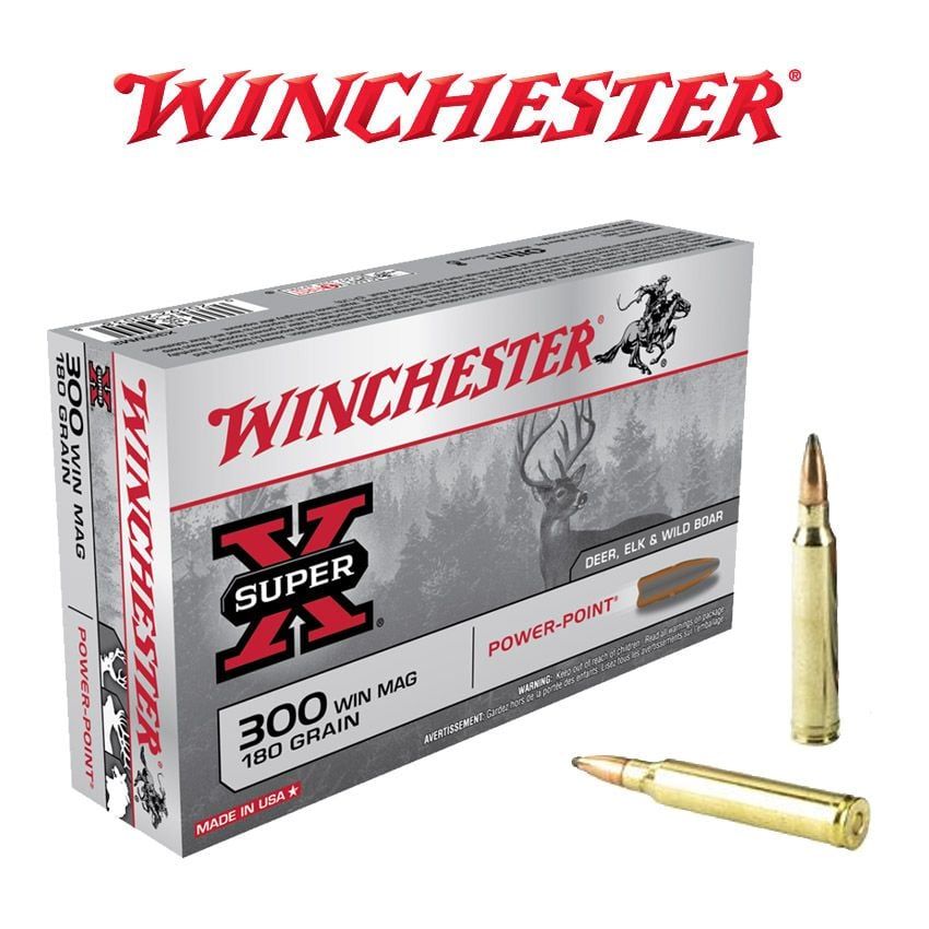 Winchester Super-X 300 Win Mag 180 Grain Power-Point  (20 Rounds)