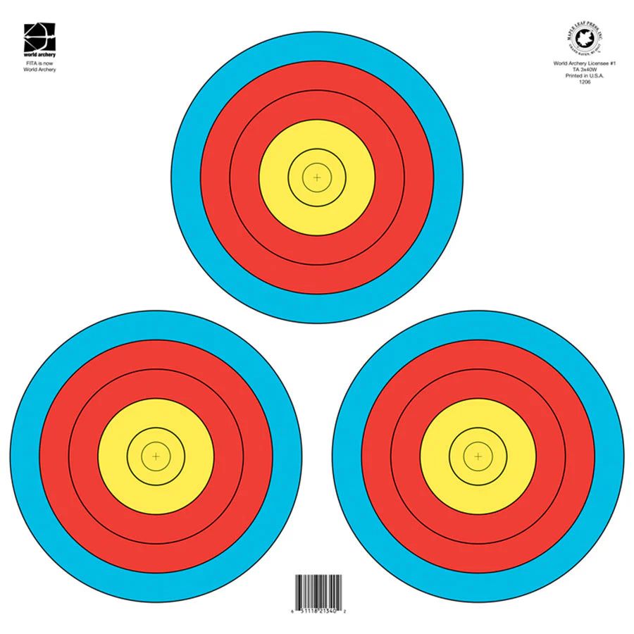 Maple Leaf 3-Spot Triangular Archery Target