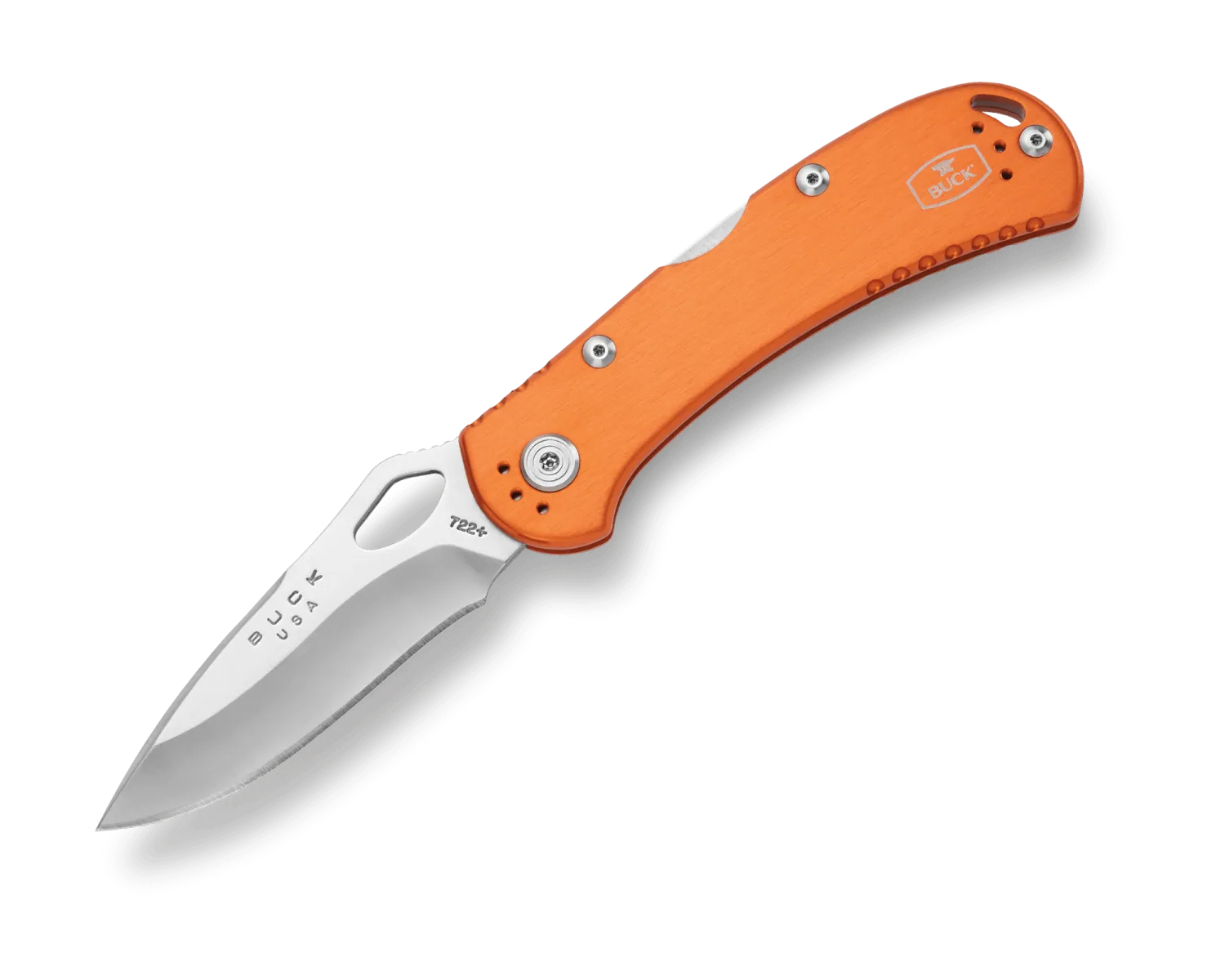 Buck Knives 722 Spitfire Folding Knife Orange Anodized Aluminum
