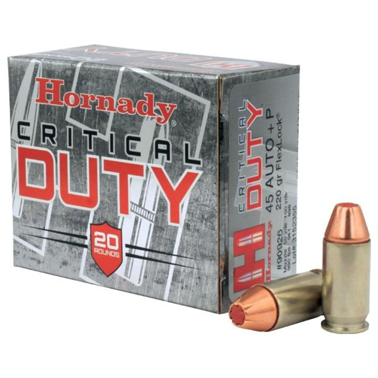 Hornady FlexLock Critical Duty 45 Auto+P 220gr (20 Rounds) Hornady FlexLock Critical Duty 45 Auto+P 220gr (20 Rounds)