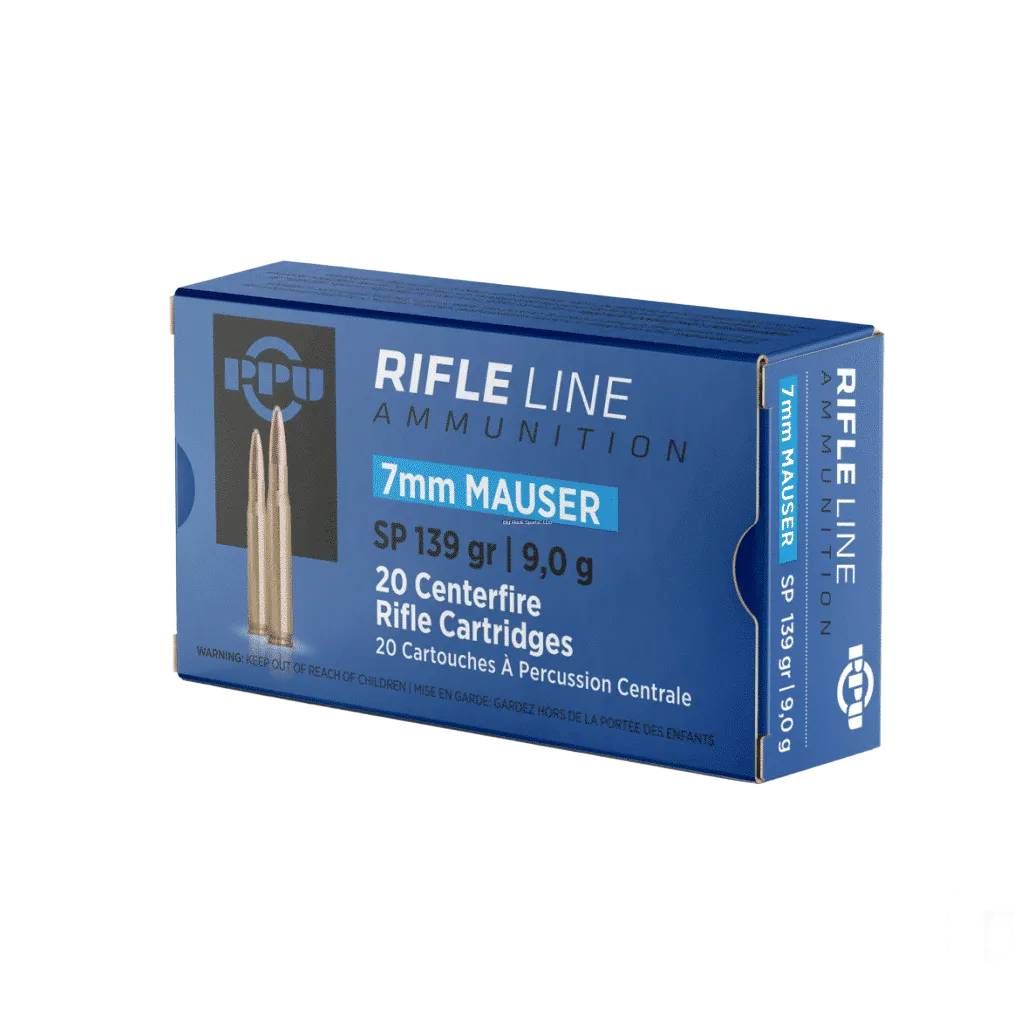 PPU Rifle Line 7mm Mauser 139 Grain SP (20 Rounds)