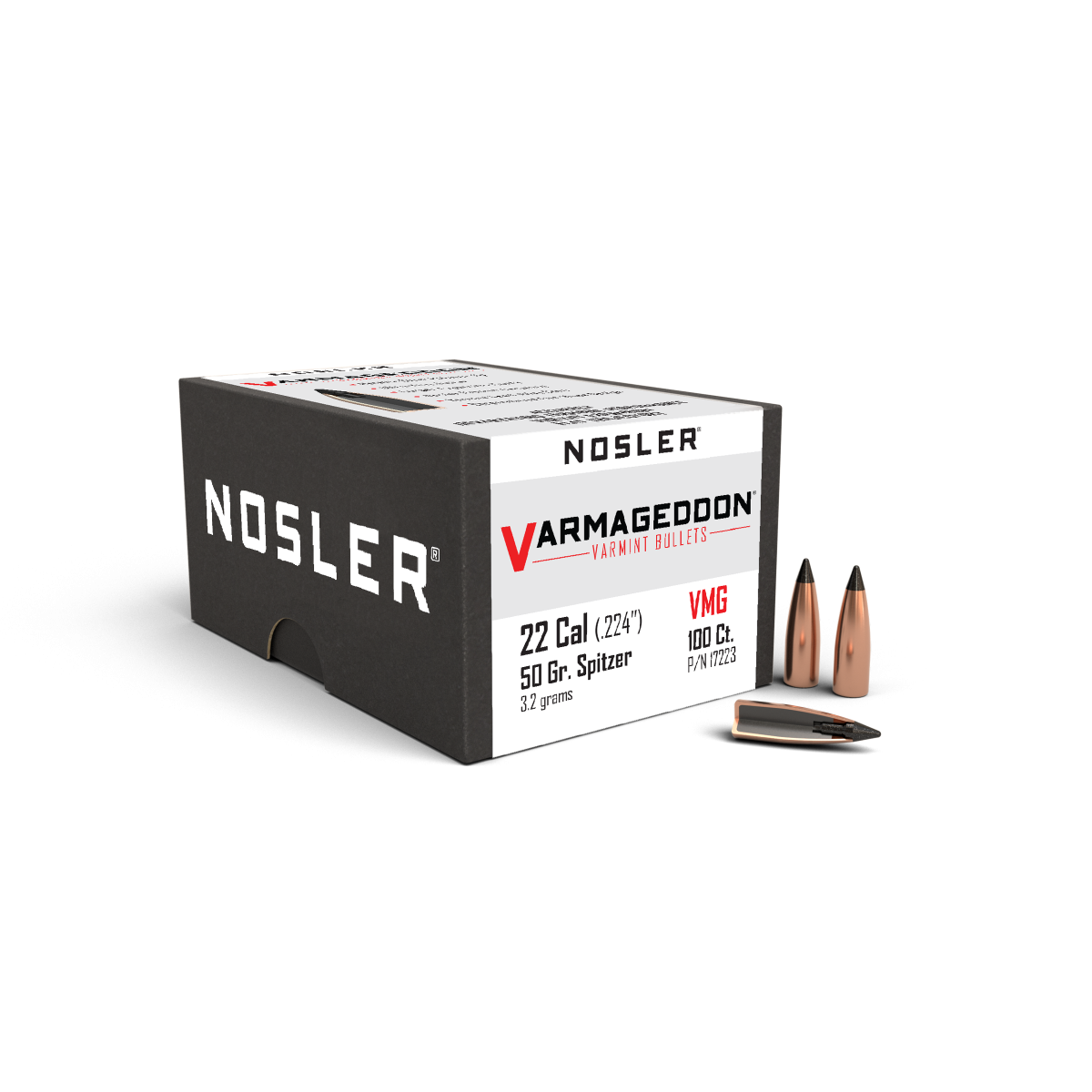 Nosler Varmageddon 22 Cal (.224") 50 Grain FB Tipped (100 Count)