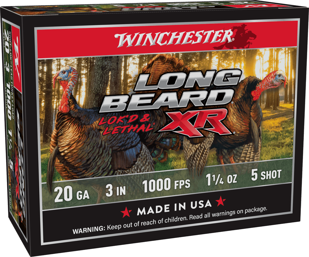 Winchester Long Beard XR 20 Gauge 3 Winchester Long Beard XR 20 Gauge 3" Shot #5 1 1/4oz (10 Rounds)