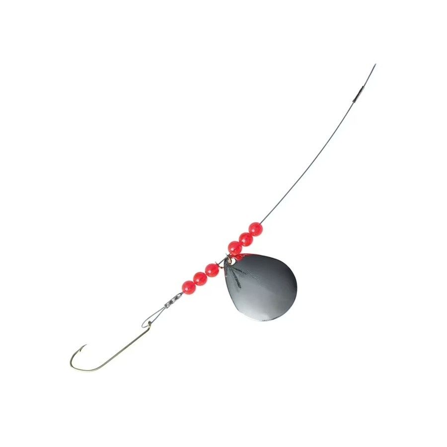 Eagle Claw QLPRRW-1/0 Lazer Pike Spin Rig, Size 1/0 Hook, Red/ White Eagle Claw QLPRRW-1/0 Lazer Pike Spin Rig, Size 1/0 Hook, Red/ White