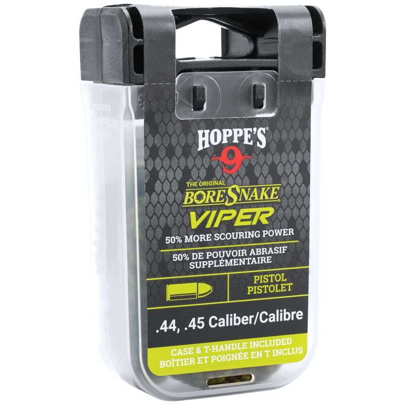 Hoppe's BoreSnake Viper 44, 45 Caliber Pistol Case & T-Handle