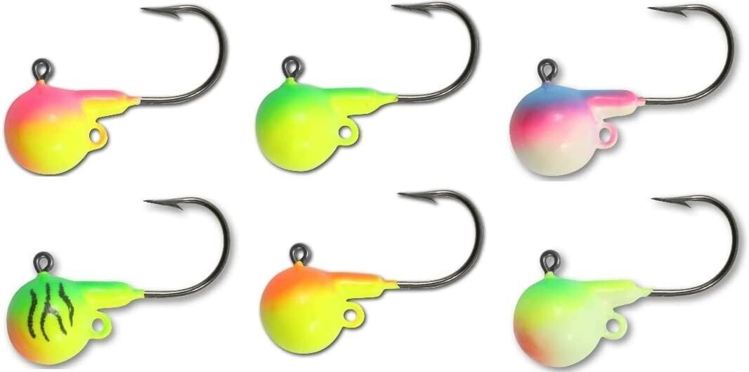 Northland Sting'n Fire-Ball Jig 1/2oz 3/0 Hook Assorted Two Tone (6 Pack)