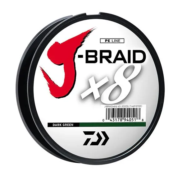 Daiwa JB8U20-300DG J-Braid x8 8 Strand Braided Line 300M Filler Spool Daiwa JB8U20-300DG J-Braid x8 8 Strand Braided Line 300M Filler Spool