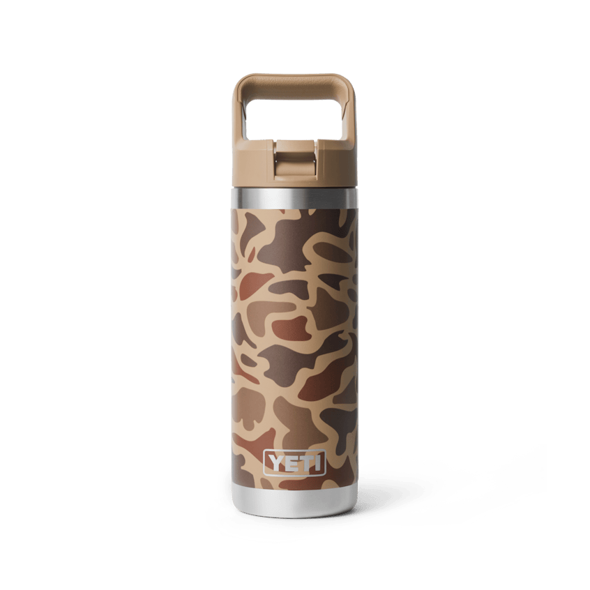 YETI Rambler 18oz/532mL Water Bottle Straw Cap Wetlands Camo