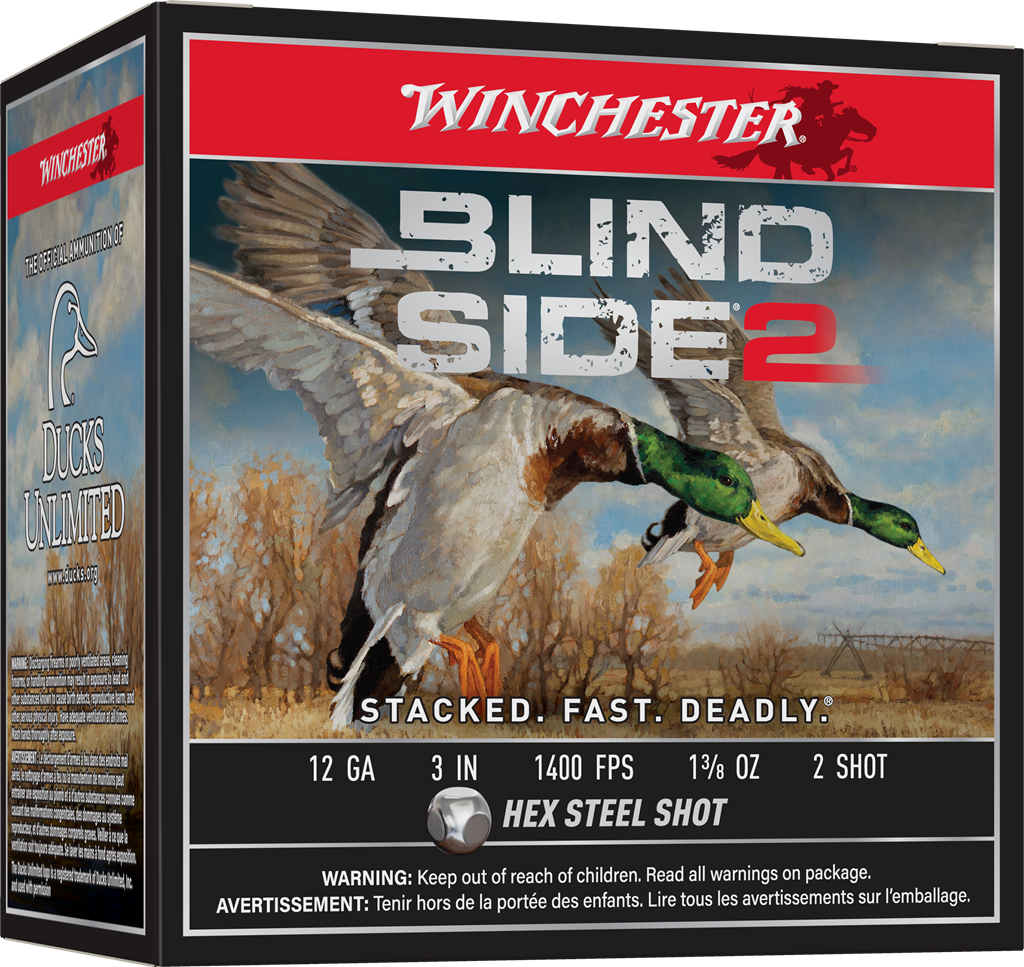 Winchester Blindside 2 12 Gauge 3" 1 3/8oz #2 Steel (25 Rounds)