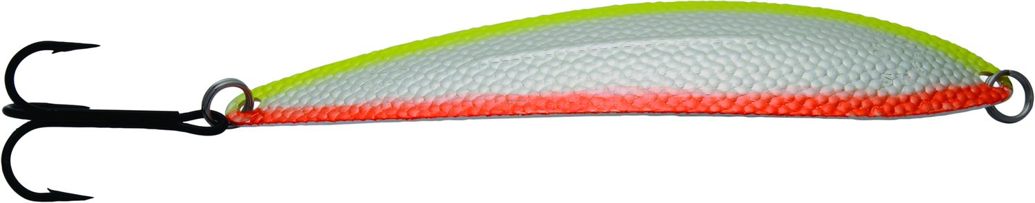 Williams Large Whitefish Spoon 6" 1-1/2oz Yellow Orange Nu-Wrinkle
