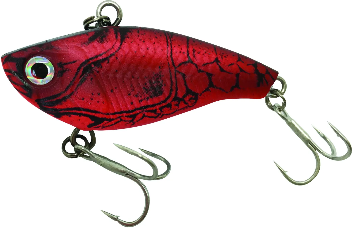 Savage Gear TPE Soft Vibe Lipless Crankbait, Red Craw, 2.5" 3/4oz, Sinking