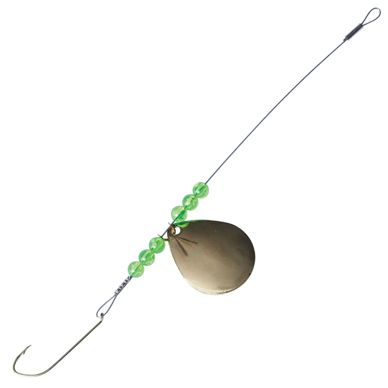 Eagle Claw Lazer Pike Spin Rig, Size 1/0 Hook, Gold