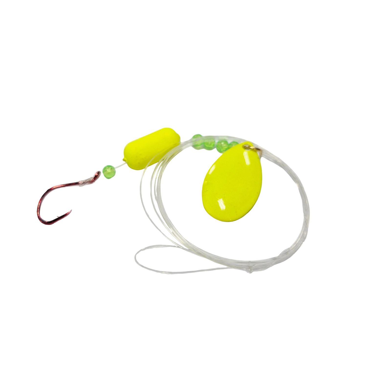 Eagle Claw Lazer Walleye Floating Rig, Single Size 4 Hook Chartreuse