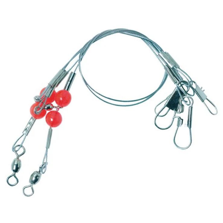 Eagle Claw Lazer Pike Spin Rig, Size 2 Hook, Chrome