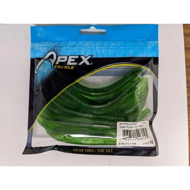 Apex AP-FFALL5 Flake 5" (10 pack), Color: Green Pumpkin black, Size: Free Faller