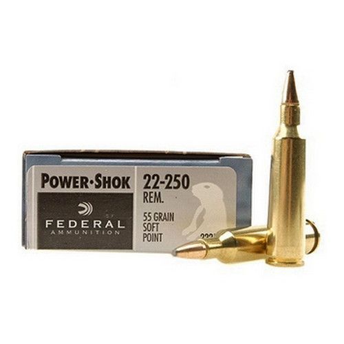 Federal Power-Shok.22-250 Soft Point 50 Grain (20 Rounds)