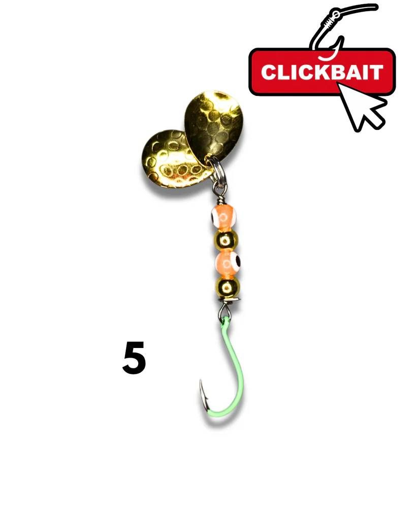 Rare Lures Clickbait Rare Lures Clickbait, Color: Orange/Gold, Size: #2 IOctopus Hook