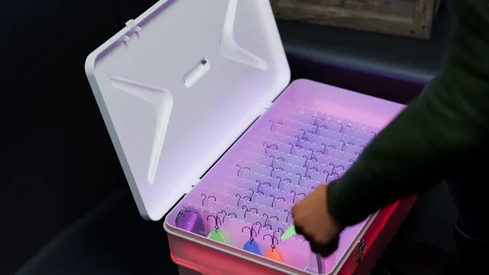 TackleinaBox UV Charging Tackle Box for Glow Lures, Flashers, Flies & More