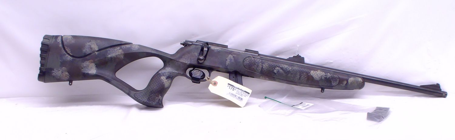 UG-21309 Scorpio bolt action rifle, 22 lr with 2 10 shot mags, camo synthetic stock. Excellent condition.