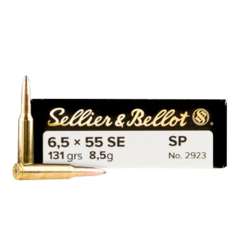 Sellier & Bellot 6.5x55mm SE Swedish Mauser 131 Gr Soft Point Box of 20