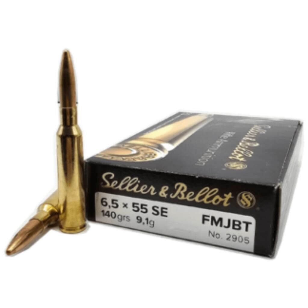 Sellier & Bellot 6.5x55mm SE Swedish Mauser 140 Gr FMJ Box of 20