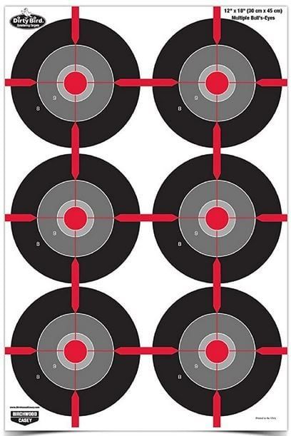 Dirty Bird 12" X 18" Multiple Bullseye Target - 100 Sheets