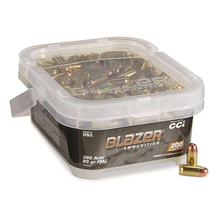 BLAZER BRASS 380ACP 95GR FMJ 200RD BUCKET