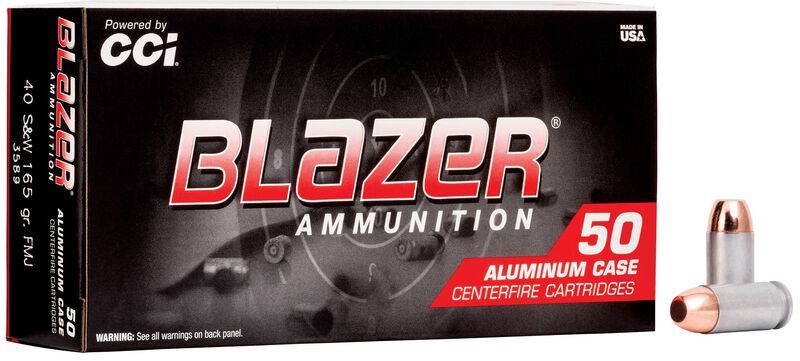 CCI Blazer Aluminum .40 S&W 165gr. FMJ 50rds