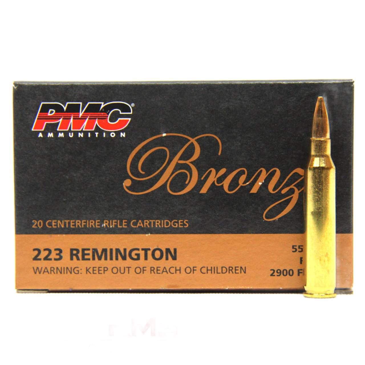 PMC 223 Rem 55 Gr Bronze Full Metal Jacket Boat Tail (20 Rounds)