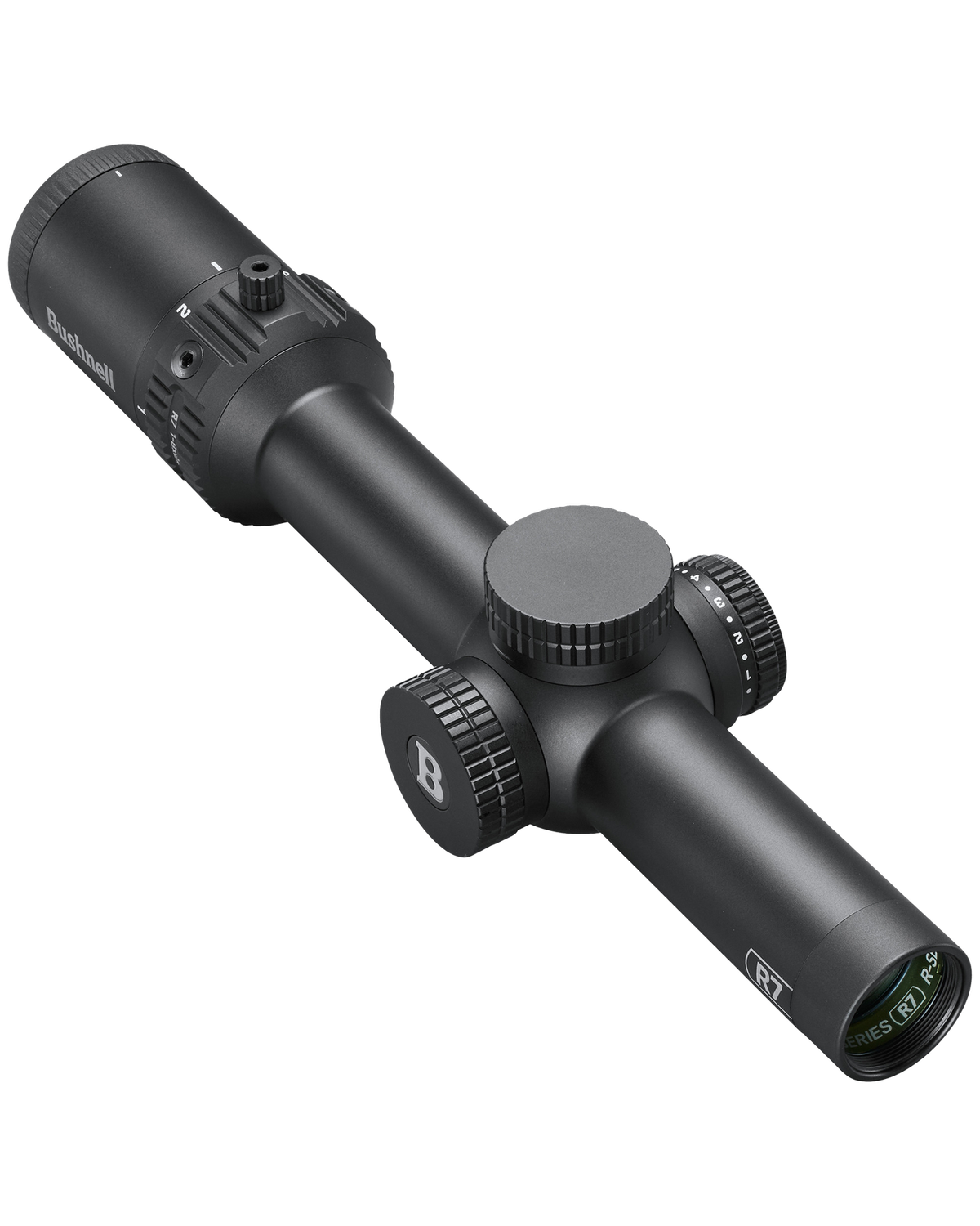 Bushnell 1-8x24 R7 ED Black Riflescope, SFP MRAD Fiber Dot Illum. Ret., EXO, Box 5L Bushnell 1-8x24 R7 ED Black Riflescope, SFP MRAD Fiber Dot Illum. Ret., EXO, Box 5L
