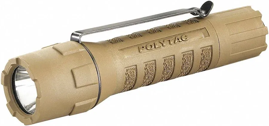 Streamlight 88851 PolyTac LED Flashlight with Lithium Batteries, Coyote
