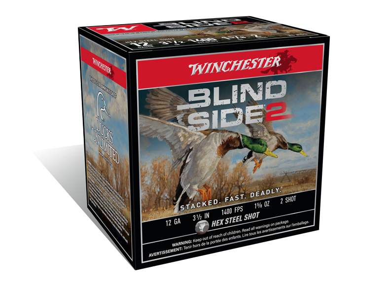Winchester BLIND SIDE 2 12GA 3.5 Winchester BLIND SIDE 2 12GA 3.5" 1 5/8OZ #2 STEEL SHOT 25 rounds