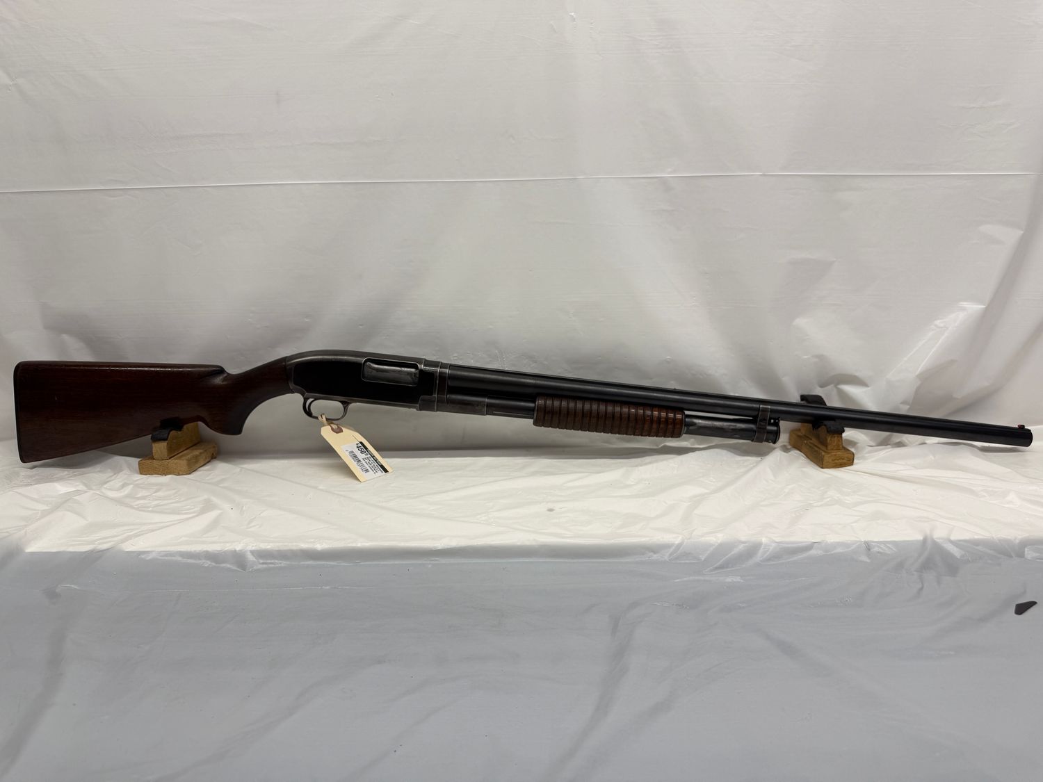 UG-21417 Winchester Model 12 12 ga X 2 3/4 UG-21417 Winchester Model 12 12 ga X 2 3/4". Solid Rib Barrel, Cutdown to 28 1/2" From 30". Rib Has Been Professionally Repaired at the Muzzle. Wood is in Good Condition with Some Handling Marks.