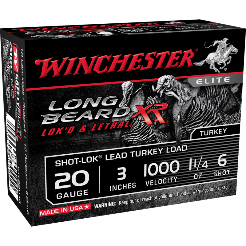 Winchester Long Beard XR Shotgun Shells (10 Rounds) 20 Gauge 3" Shot #6