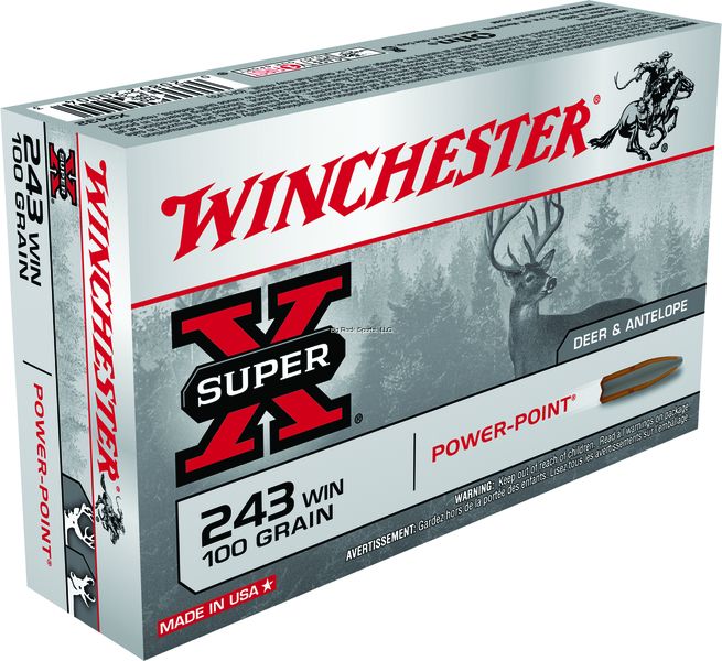 Winchester Super X 243 Win Power Point 100 Grain  (20 Rounds)