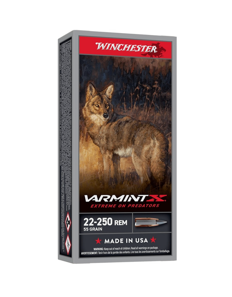 Winchester 22-250 REM VARMINTX XP 55 GR 20 rounds