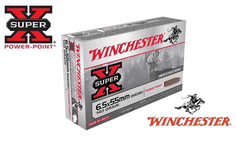 Winchester Super X Power Point 6.5x55mm Swedish 140 Grain (20 Rounds)