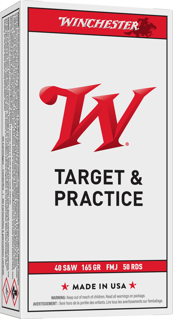 Winchester 40 S&W USA Target FMJ 165gr (50 Rounds)