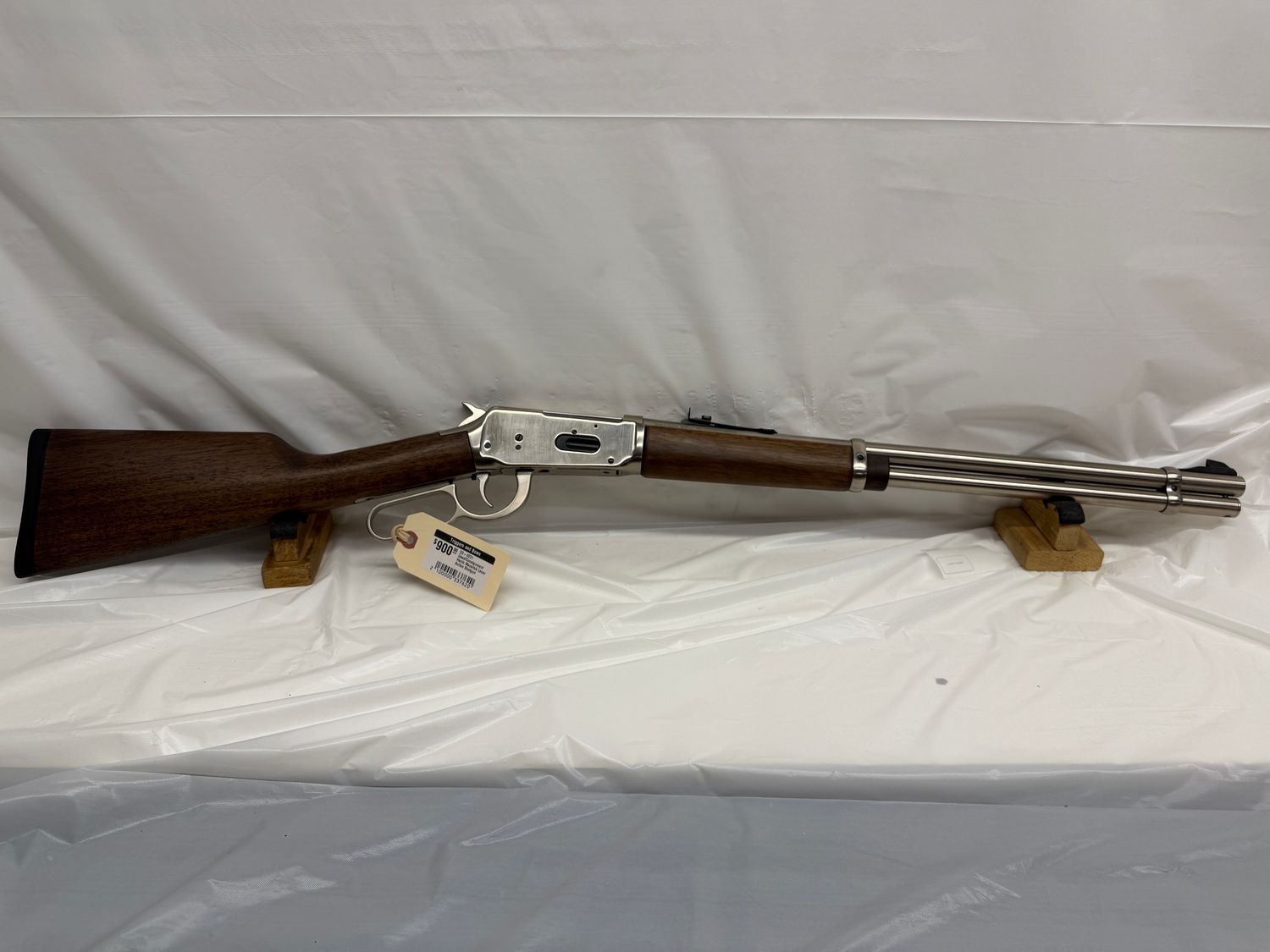 CG-0231 Used/Consignment Hanic Maverick Lever Action Shotgun c,410Ga 2 1/2" Chamber W/ Stainless Receiver, 3 Shots Fired, Original Box and Contents - New/Mint Condition!