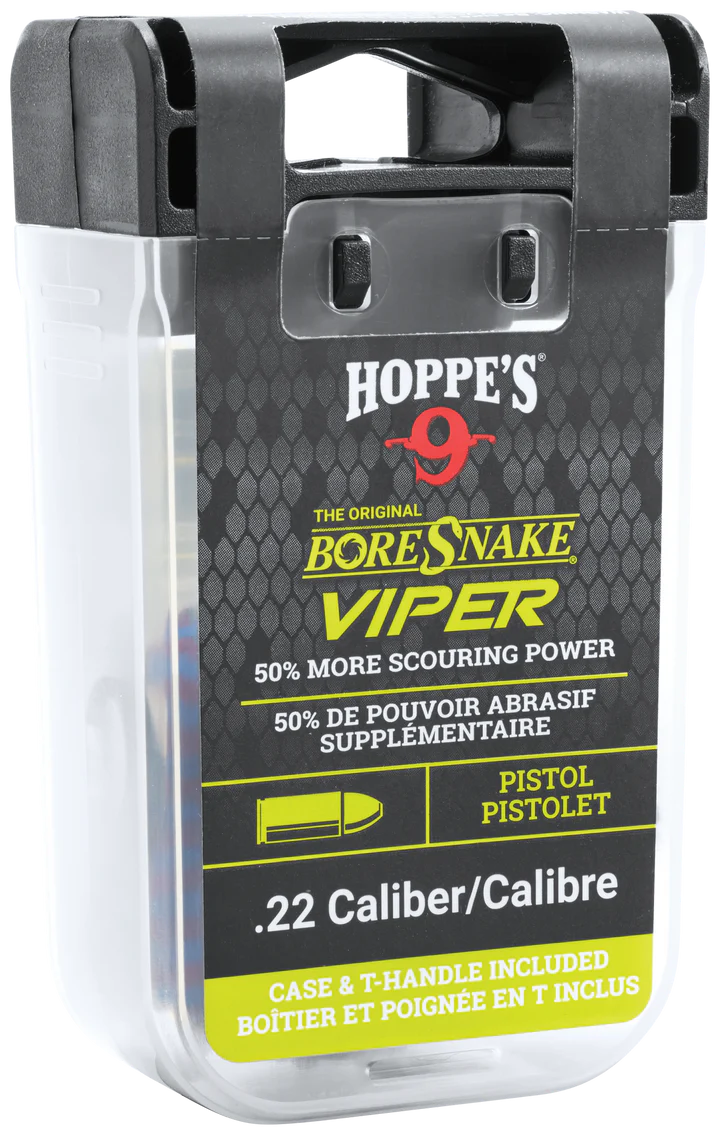 Hoppe's BoreSnake w/ Case and T-Handle  .22 Cal Pistol
