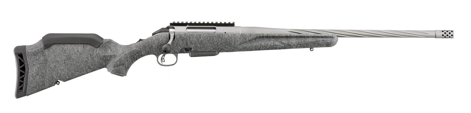 Ruger American Gen II Standard Bolt Action Rifle 223 Rem 20 Ruger American Gen II Standard Bolt Action Rifle 223 Rem 20" Gun Metal Gray Barrel Gray Splatter Stock