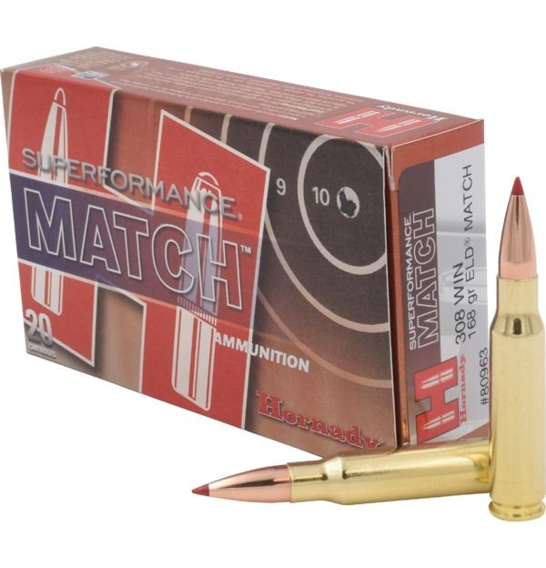 Hornady 308 Win 168gr ELD Match Superformance (20 Rounds)