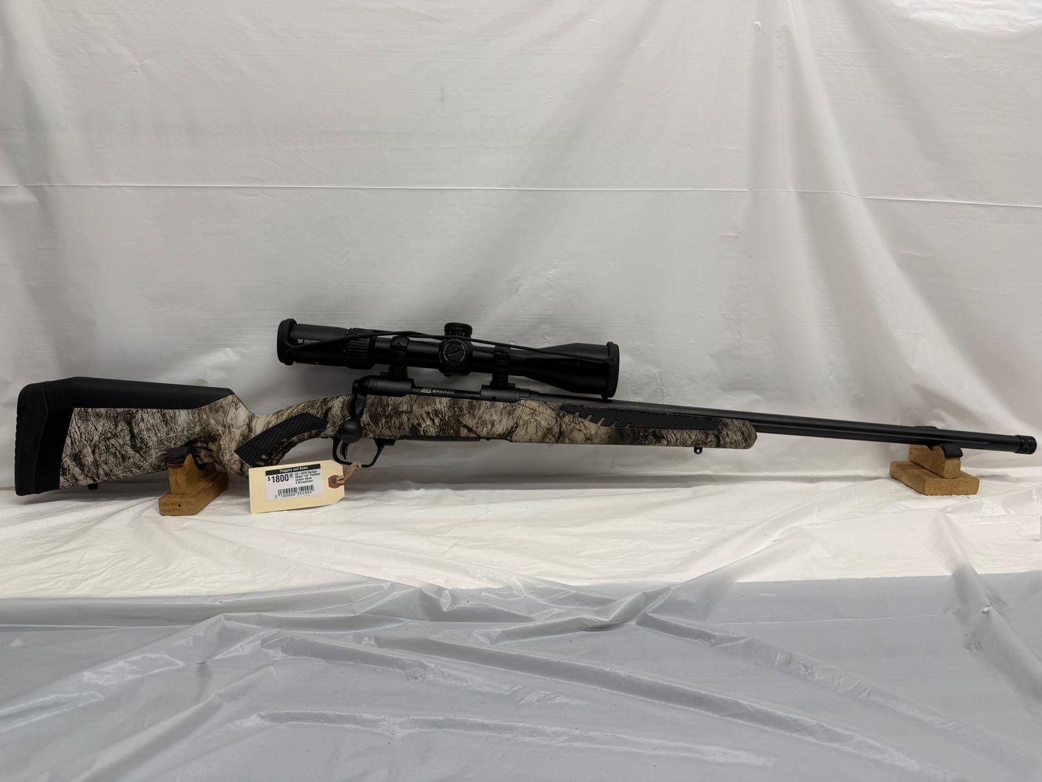 CG-0244 Savage Model 110 Predator Carbon Black 6.5Creedmoor, Realtree Camo. Fluted/Threaded 24 CG-0244 Savage Model 110 Predator Carbon Black 6.5Creedmoor, Realtree Camo. Fluted/Threaded 24" Barrel. Includes Vortex Diamondback Tactical 6-24x50 Scope. Boxes Included-Mint Condition!