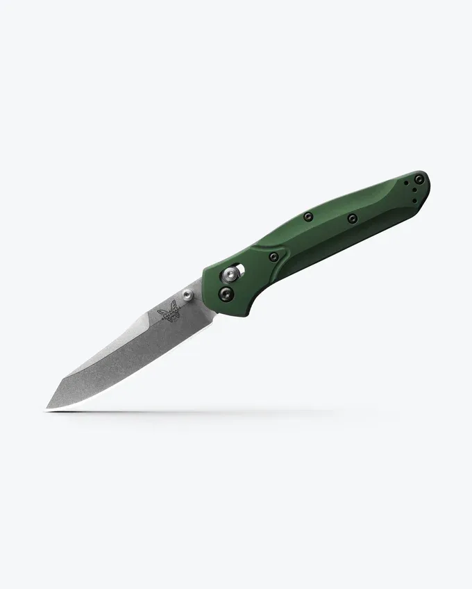 Benchmade Osborne Reverse Tanto w/ AXIS Lock Green Aluminum Benchmade Osborne Reverse Tanto w/ AXIS Lock Green Aluminum