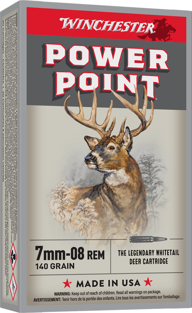 Winchester Power Point 7mm-08 Rem 140gr (20 Rounds) Winchester Power Point 7mm-08 Rem 140gr (20 Rounds)