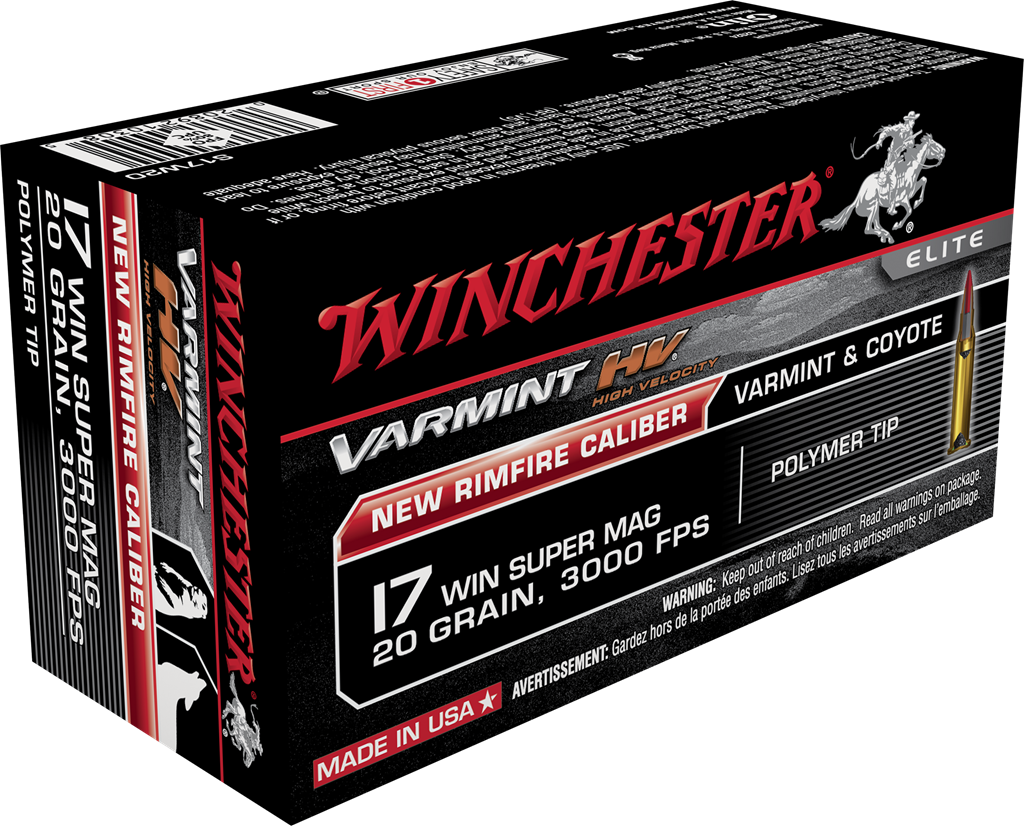 Winchester Varmint HV 17WMR 20gr Polymer Tip V-Max (50-Rounds)