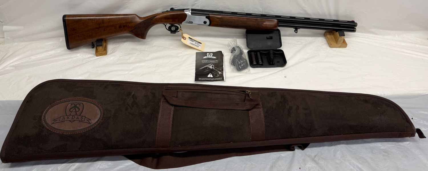 CG-0245 Used Akdas Model 320-SE 20 Gauge O/U 3 CG-0245 Used Akdas Model 320-SE 20 Gauge O/U 3" Chamber W/ 24" Barrels, 4 Original Ext Chokes, Only 25 Rds Fired - Mint Condition!