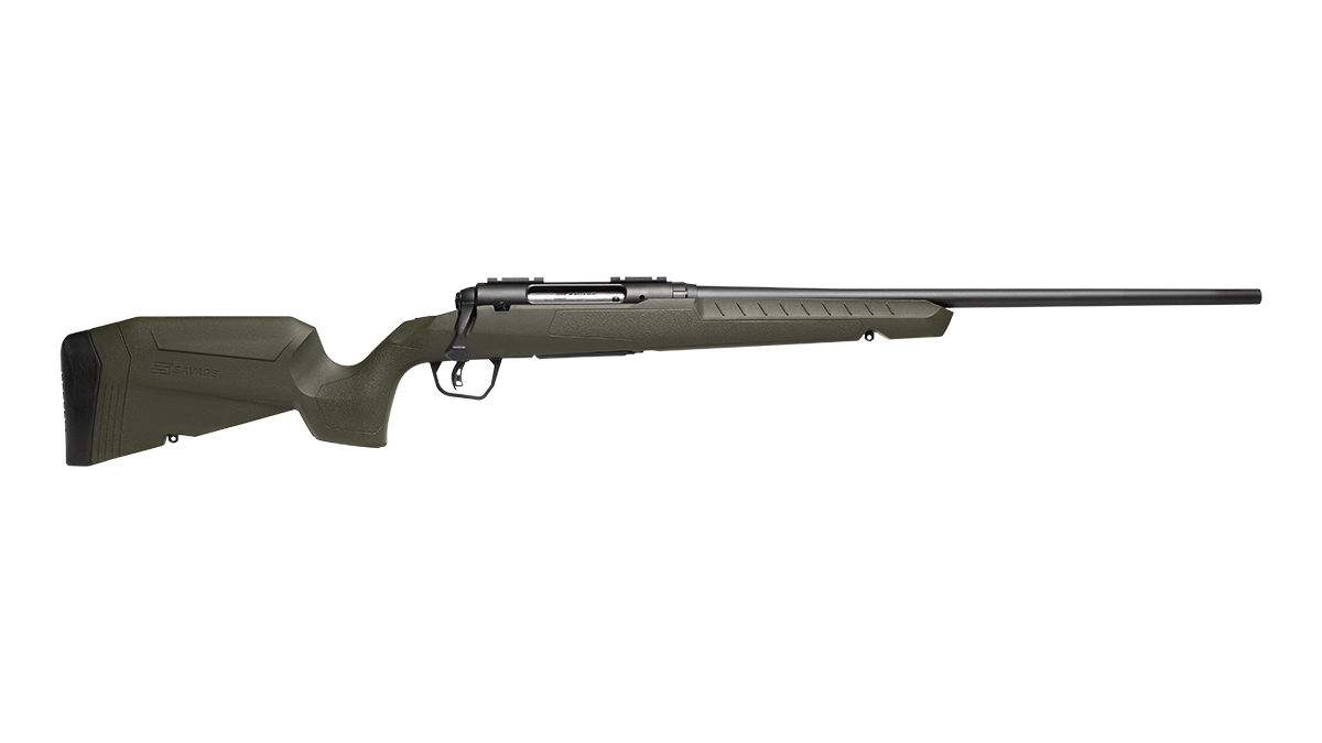 Savage Axis 2, 22-250 Rem 22 Savage Axis 2, 22-250 Rem 22" Barrel OD Green Stock Bolt Action Rifle